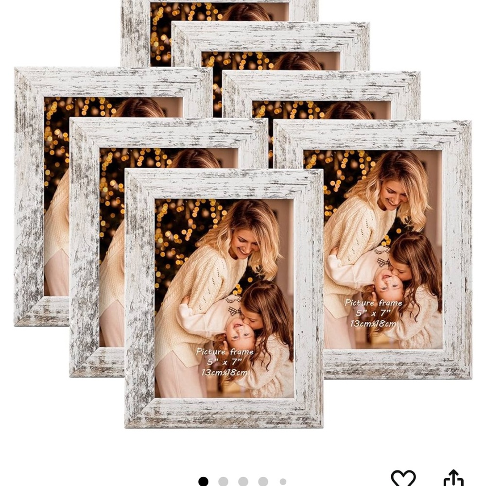Rustic White Picture Frame Set